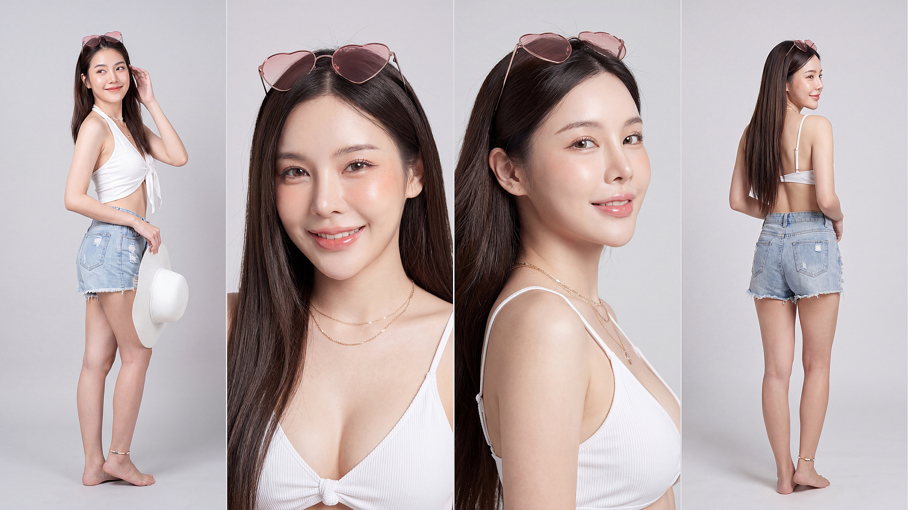 Beach Swim · L1-white-bikini