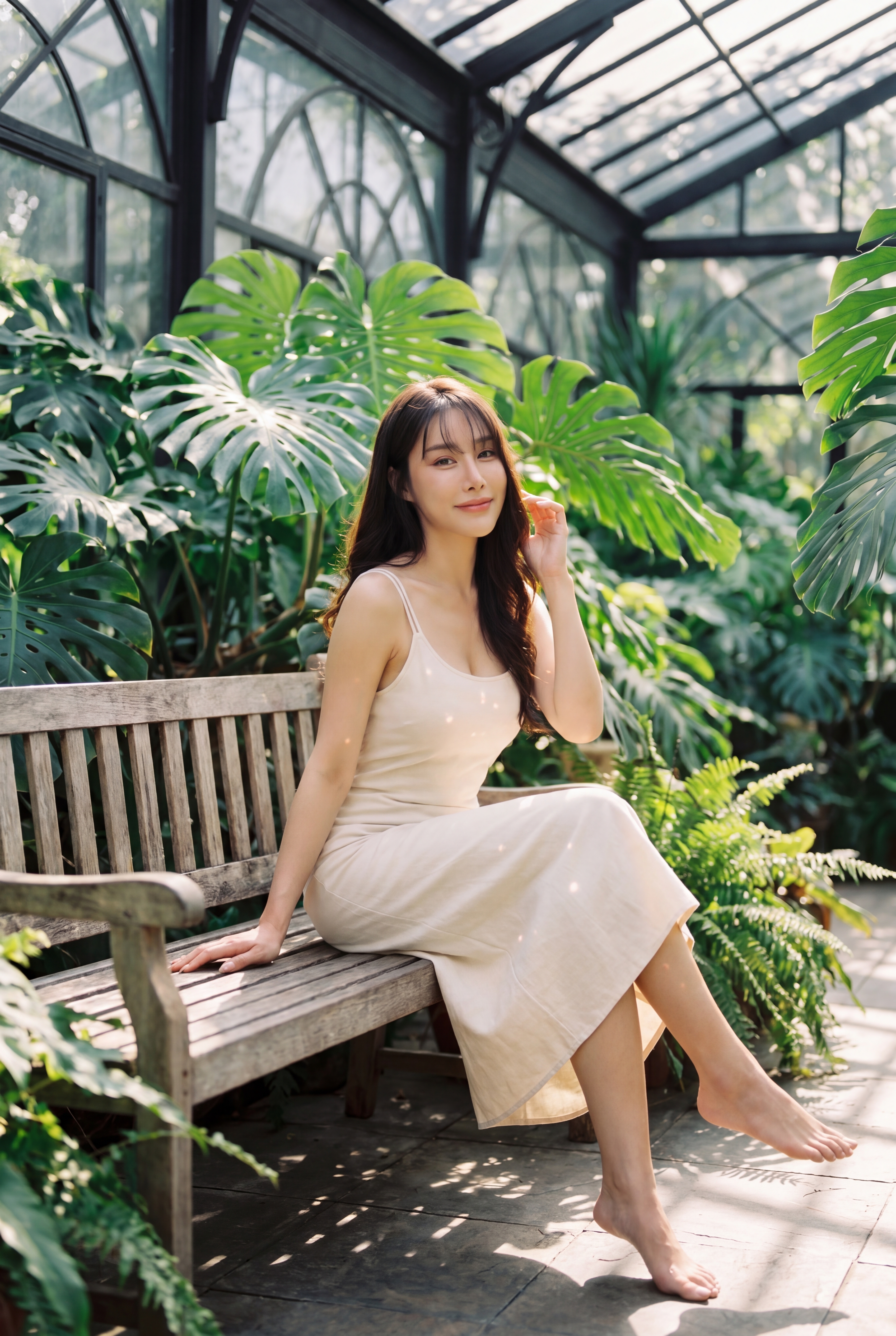 Jira — On the garden bench