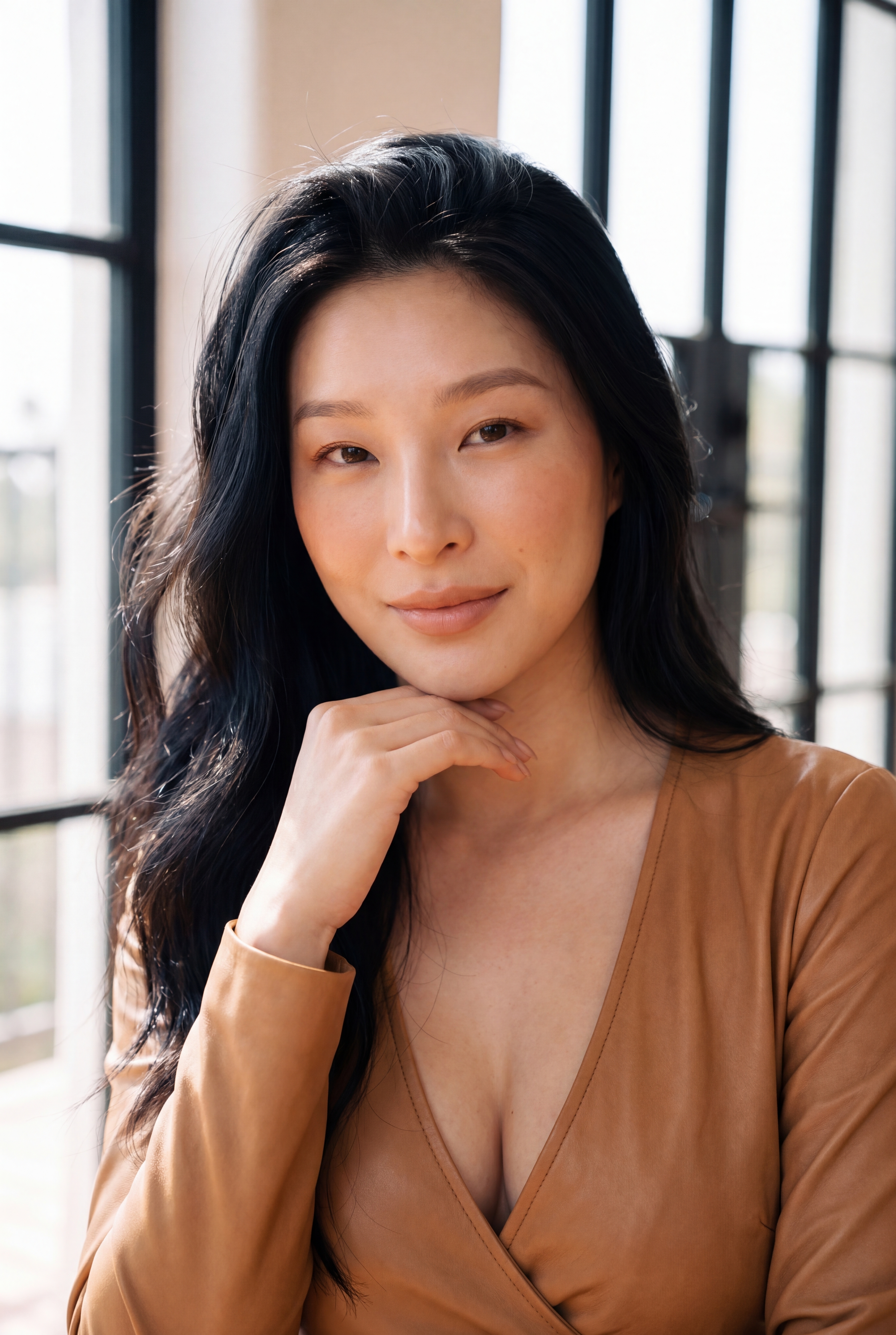 Miki — chin-on-hand close-up