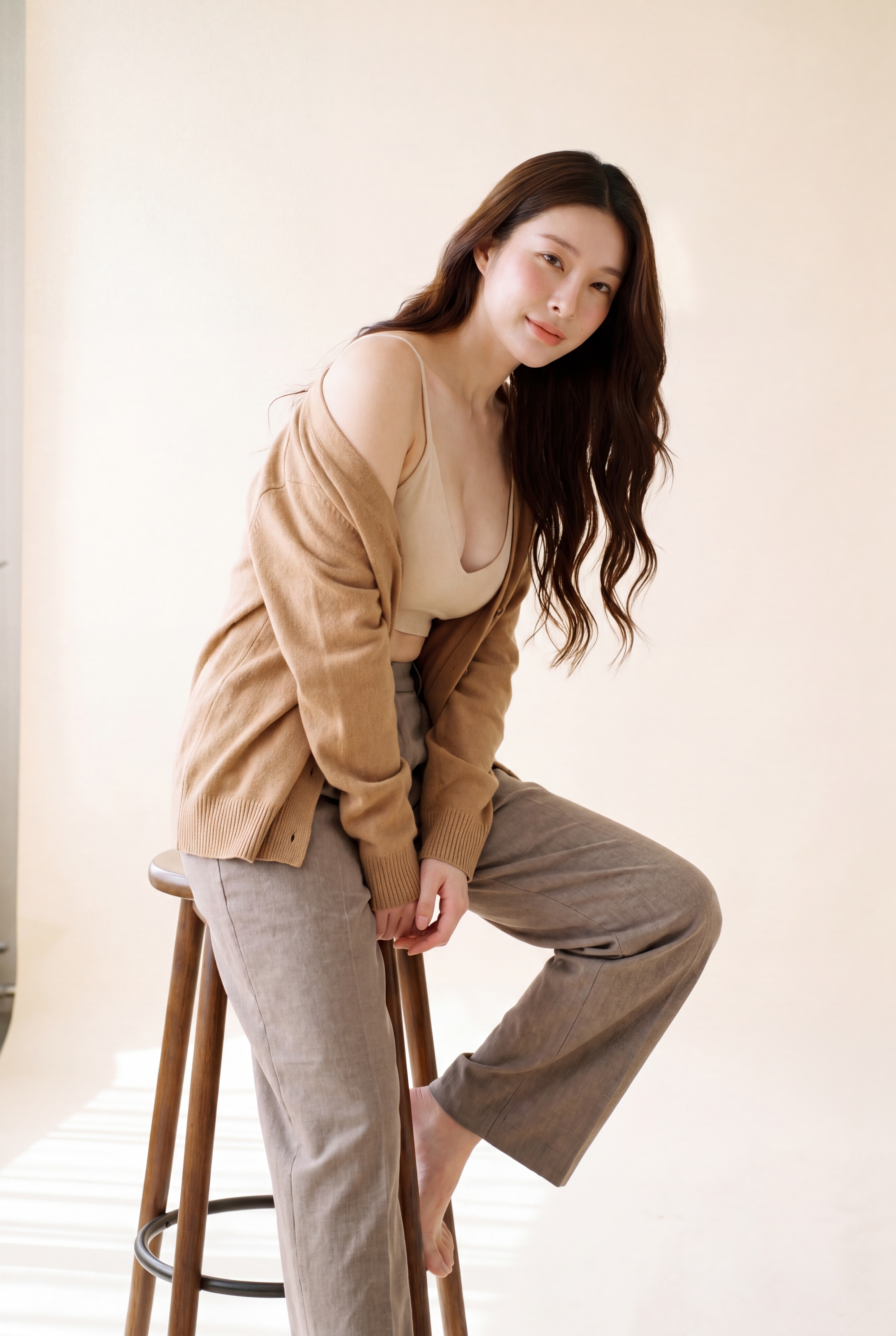 Mila — perched on stool